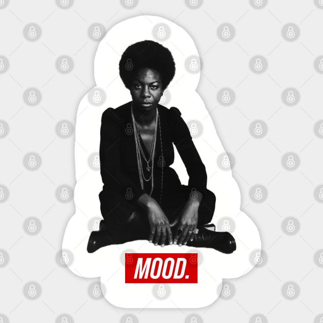 Nina Simone - Mood Sticker by UrbanLifeApparel